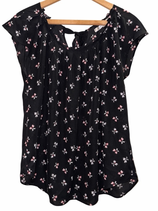 LC Lauren Conrad Tops - LC Lauren Conrad Bow Tie-Back Cap-Sleeve Blouse L